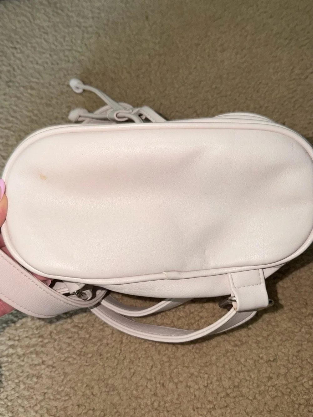 Women's Soft Pink Drawstring Backpack